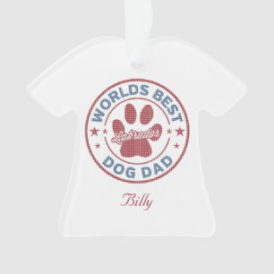 Your Name Dog Dad Labrador Ugly Sweater Ornament