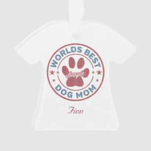 Your Name Dog Mom Beagle Ugly Sweater Ornament