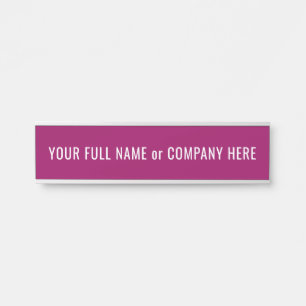 Your Name Door Sign Example Custom Colours and Fon