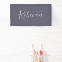 Your Name | Elegant Lavender Script on Hazy Purple