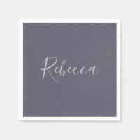 Your Name | Elegant Lavender Script on Hazy Purple