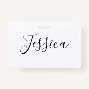 Your Name Elegant Script Badge