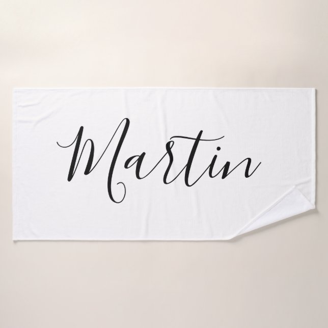 Your Name | Elegant Script Bath Towel (Bath Towel)