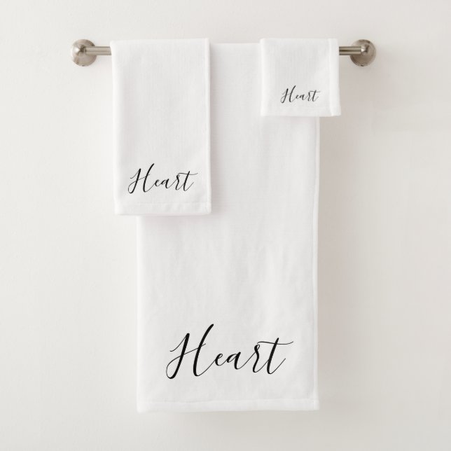 Your Name | Elegant Script Bath Towel Set (Insitu)