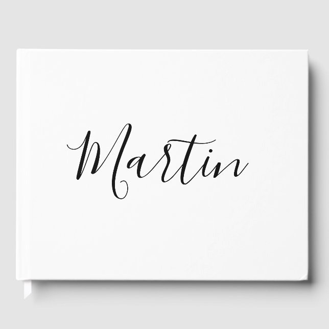 Your Name | Elegant Script Guest Book (Front)