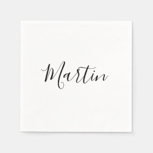 Your Name   Elegant Script Napkin