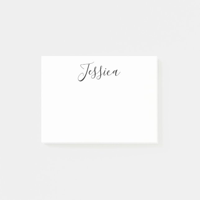 Your Name | Elegant Script Post-it Notes (Front)