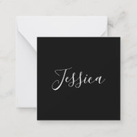 Your Name | Elegant White Script on Black
