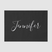 Your Name | Elegant White Script on Black