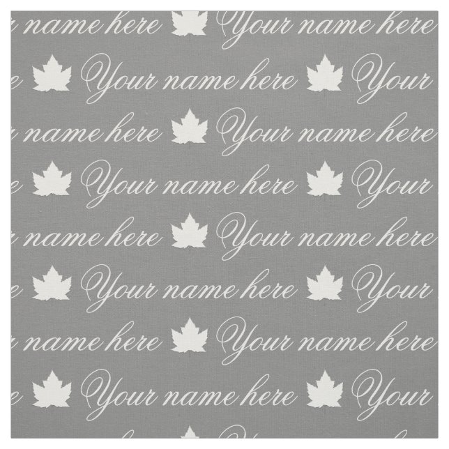 Your Name Fabric Personalized Canada Name Fabrics (Swatch)
