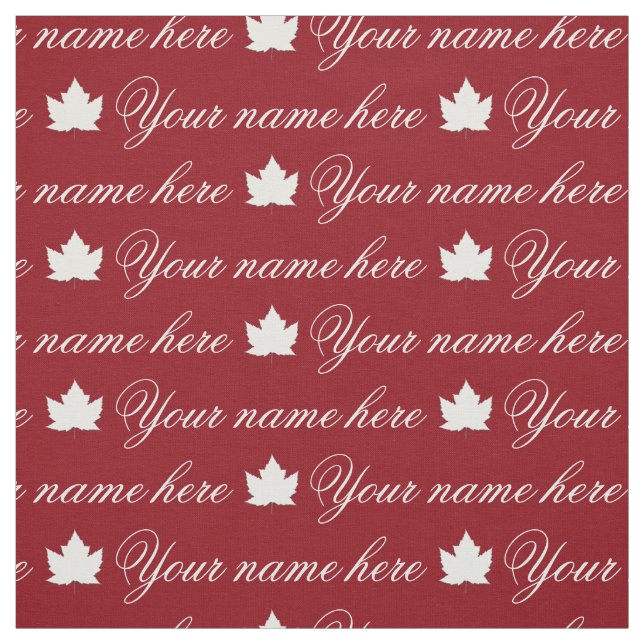Your Name Fabric Personalized Canada Name Fabrics (Swatch)