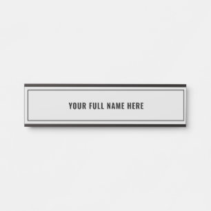 Your Name Framed Door Sign - Choose Favourite Colo