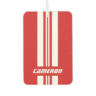 Your Name Fully Custom Colours Racing Stripes 1 Air Freshener
