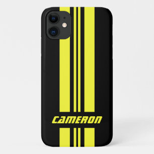 Your Name Fully Custom Colours Racing Stripes 1 iPhone 11 Case