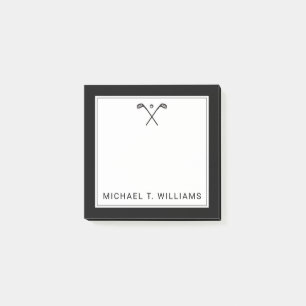 Your Name   Golf Clubs Post-it Notes