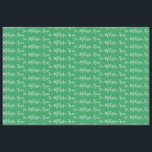 Your Name Green Tissue Paper<br><div class="desc">Wrap your gifts with unique,  custom personality with Your Name Tissue Paper. Multiple colours available.</div>