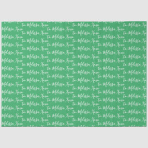 Your Name Green Tissue Paper