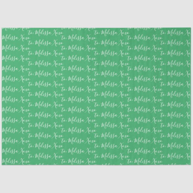 Your Name Green Tissue Paper (Front)