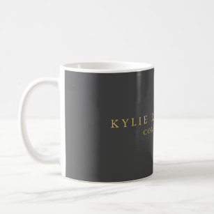Your Name Grey Gold Colours Professional Modern Coffee Mug