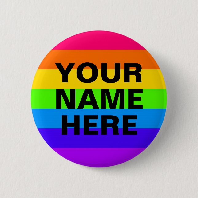 YOUR NAME HERE 2 INCH ROUND BUTTON (Front)