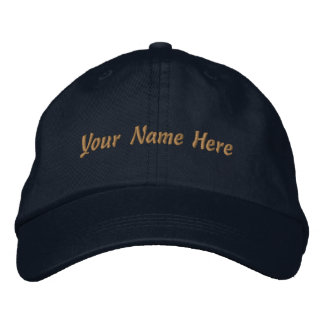 Your name Here Custom Personalized Hat Navy Cap