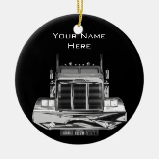 YOUR NAME HERE - Custom Rear-View Mirror Truck Ceramic Ornament