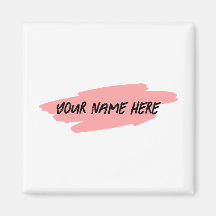 Your Name Here, Customize Magnet Badge Name Tag