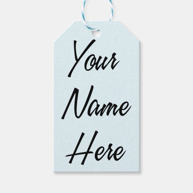 Your Name Here Gift Tag Set (Front)