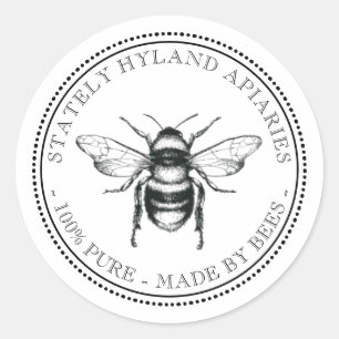 Your Name Here Vintage Honey Jar Lid Label 2