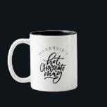 Your Name Hot Chocolate Mug<br><div class="desc">Not a coffee drinker? Or is hot chocolate is your preference and it needs a dedicated mug? Maybe it’s the perfect gift for chocolate-loving kiddo. Whatever the reason, you’ll love having this personalized hot chocolate mug! Front of mug has a space for the name above the hand lettered wording “hot...</div>