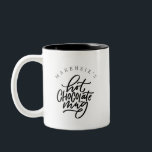 Your Name Hot Chocolate Mug<br><div class="desc">Not a coffee drinker? Or is hot chocolate is your preference and it needs a dedicated mug? Maybe it’s the perfect gift for chocolate-loving kiddo. Whatever the reason, you’ll love having this personalized hot chocolate mug! Front of mug has a space for the name above the hand lettered wording “hot...</div>