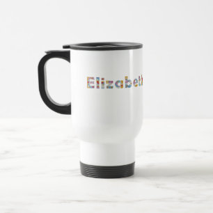 Your name in artsy floral letters  / Elizabeth Travel Mug