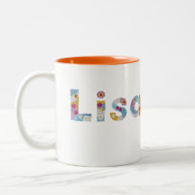 Your name in artsy floral letters / Lisa