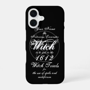 Your Name in Notorious Witch Trials Black iPhone 16 Case