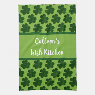Your Name Irish Kitchen St Patrick's Day Kitchen Towel