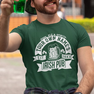 Your Name Irish Pub Personalize Your St Paddys Day T-Shirt
