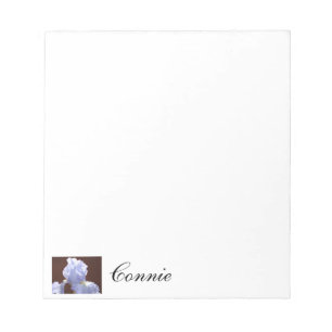 Your Name Notepad Blue Iris Flower Floral