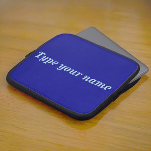 Your Name on Blue Laptop Sleeve