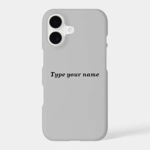 Your Name on Gray Phone Case