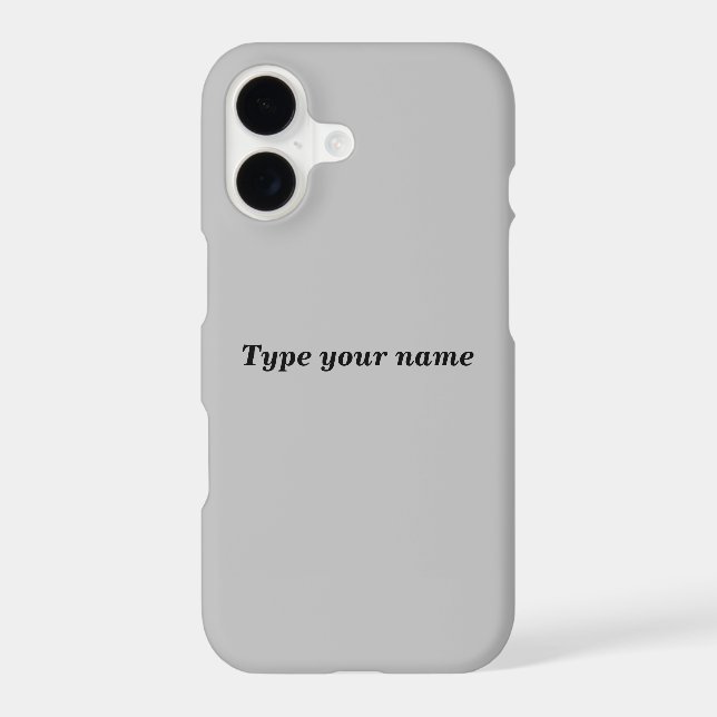 Your Name on Gray Phone Case (Back)