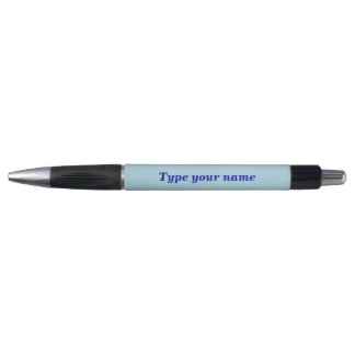 Your Name on Light Blue Barrel With Grip Pen