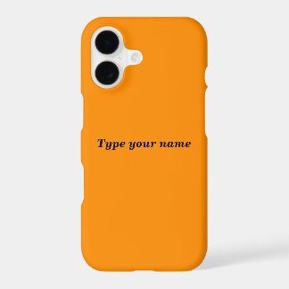 Your Name on Orange Phone Case