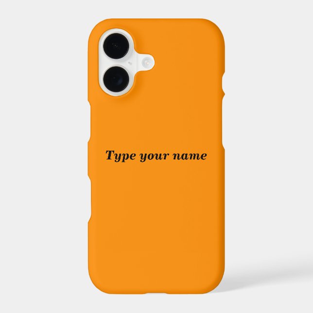 Your Name on Orange Phone Case (Back)