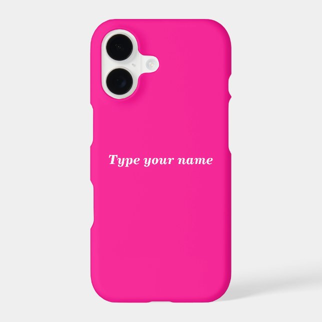 Your Name on Pink Phone Case (Back)