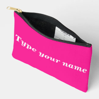 Your Name on Pink Pouch