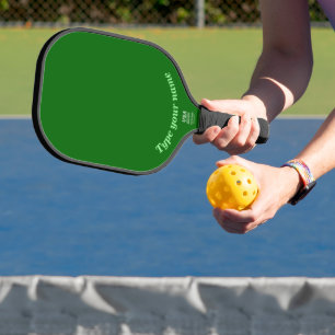 Your Name on Plain Green Pickleball Paddle