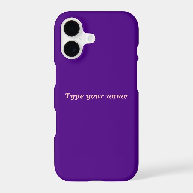 Your Name on Purple Phone Case (Verso)