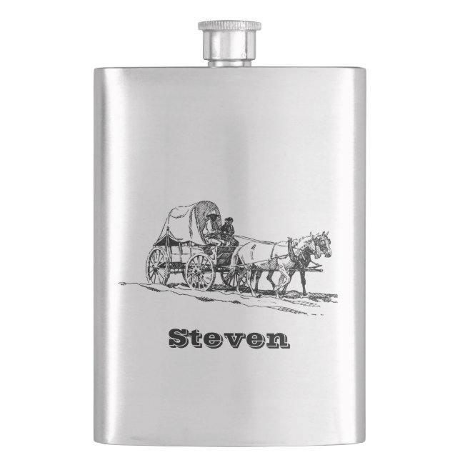 Your Name on this Stagecoach Flask (Front)