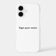 Your Name on White Phone Case