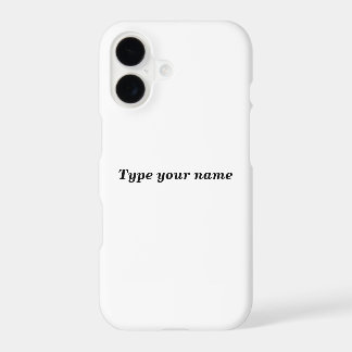 Your Name on White Phone Case